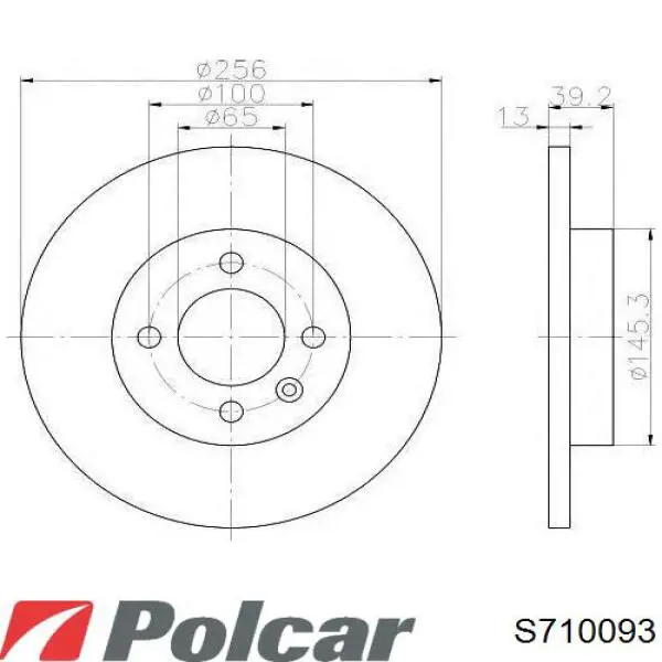 Купить S710093 Polcar Ротор тормозной
