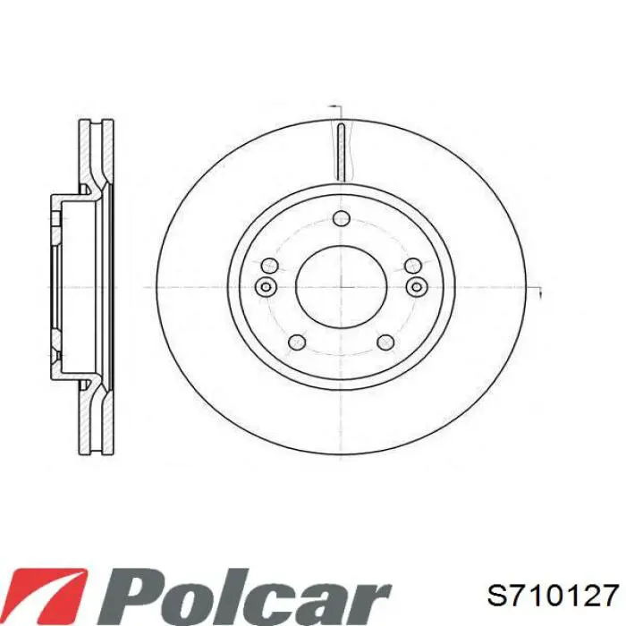 Передние тормозные диски S710127 Polcar