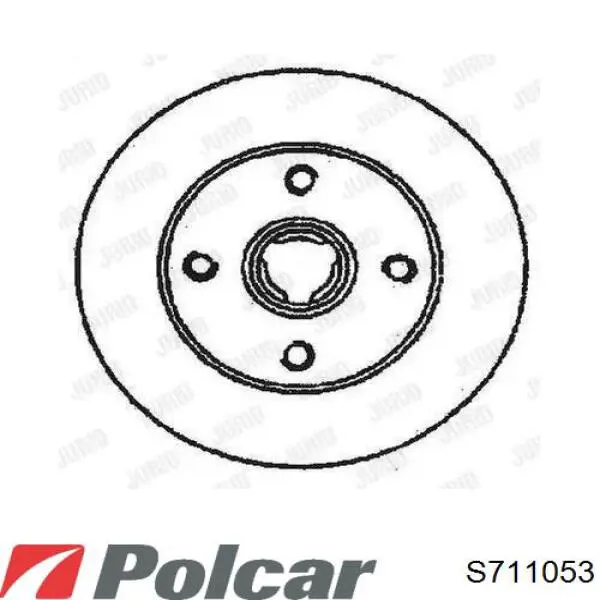 Купить S711053 Polcar Диск тормозной задний