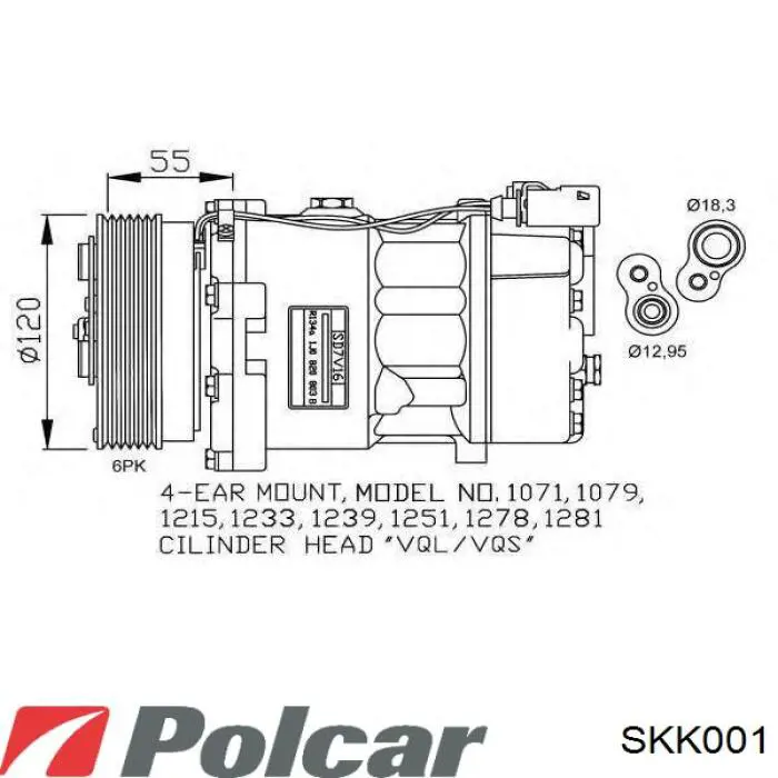 Диск муфты компрессора кондиционера CKK004 Polcar