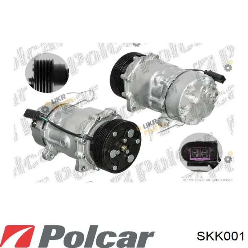 Компрессор кондиционера SKK001 Polcar