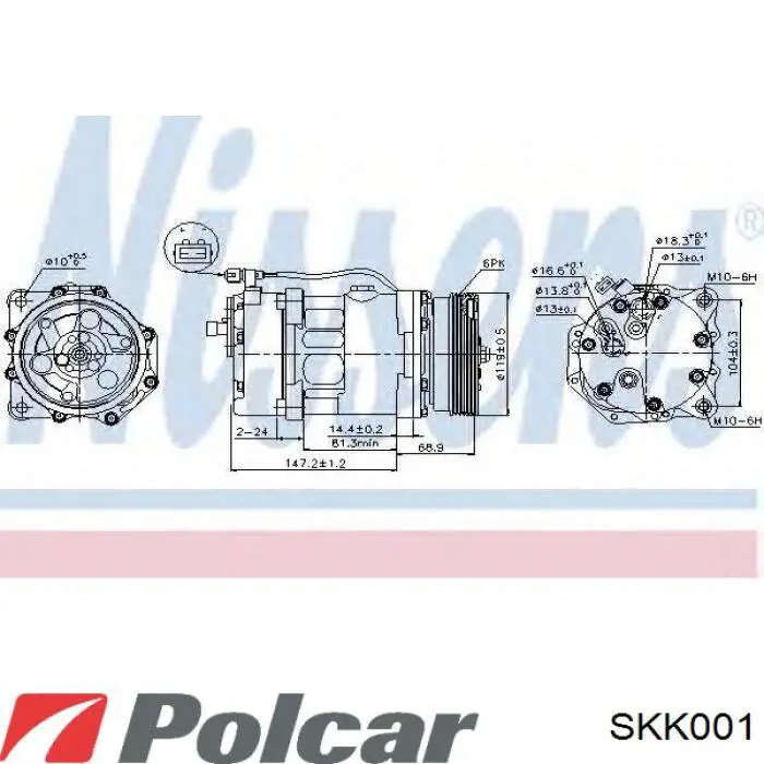 Диск муфты компрессора кондиционера Polcar CKK004 цена, от 15.56 USD