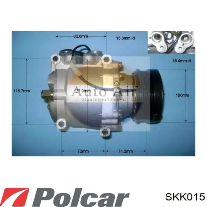 Компрессор кондиционера SKK015 Polcar