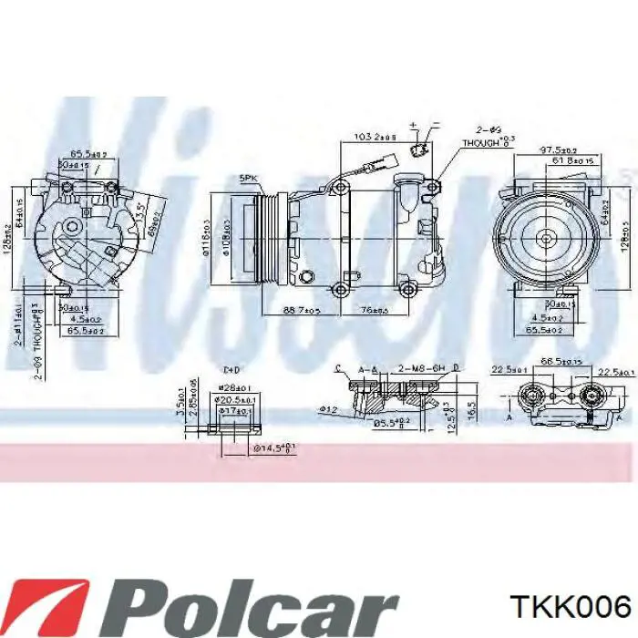Купить TKK006 Polcar Компрессор климатической установки