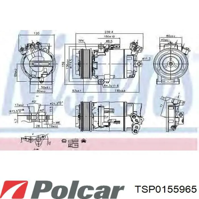 Компрессор кондиционера TSP0155965 Polcar