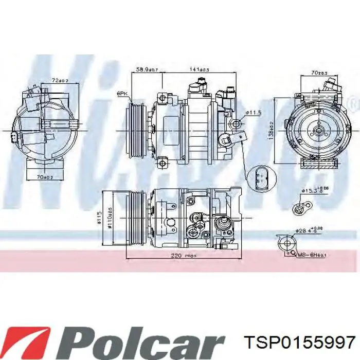 TSP0155997 Polcar Компрессор хладагента