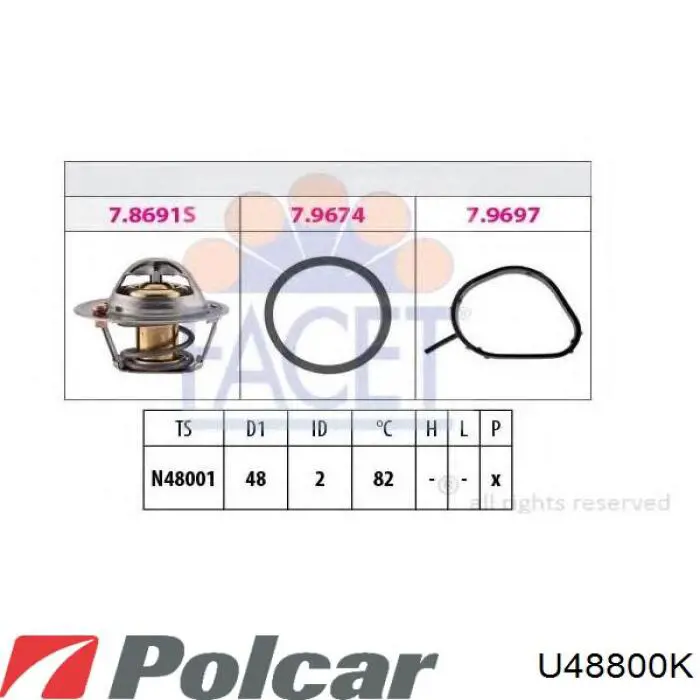 U48800K Polcar термостат