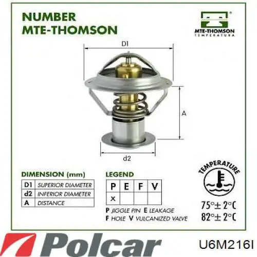 U6M216I Polcar термостат