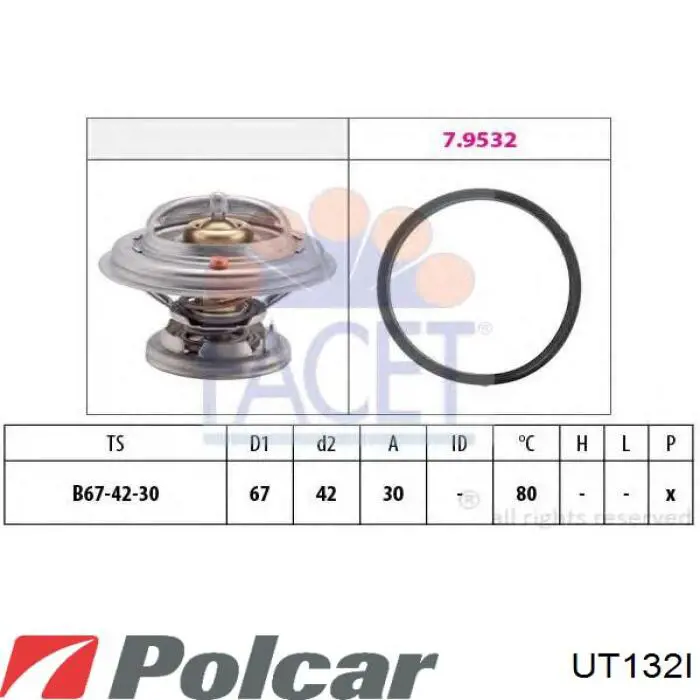 UT132I Polcar Корпус термостата в сборе