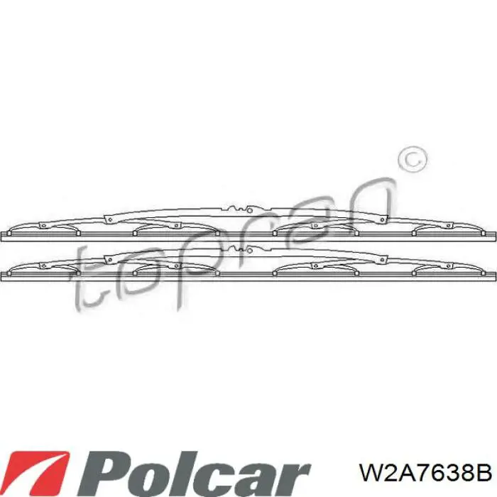 Купить W2A7638B Polcar Щетка-дворник лобового стекла водительская