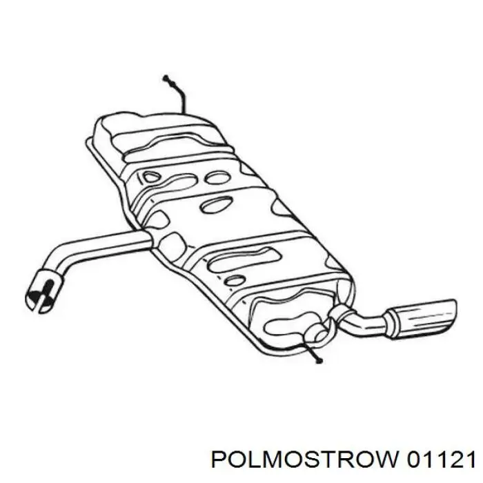 01.121 Polmostrow silenciador, parte traseira