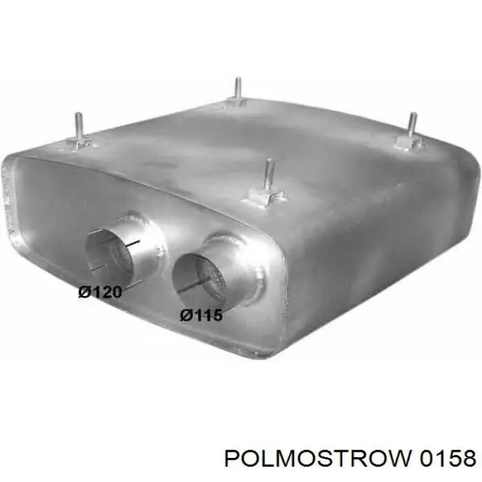 Глушитель, передняя часть Polmostrow 0158 цена, от 27.59 USD