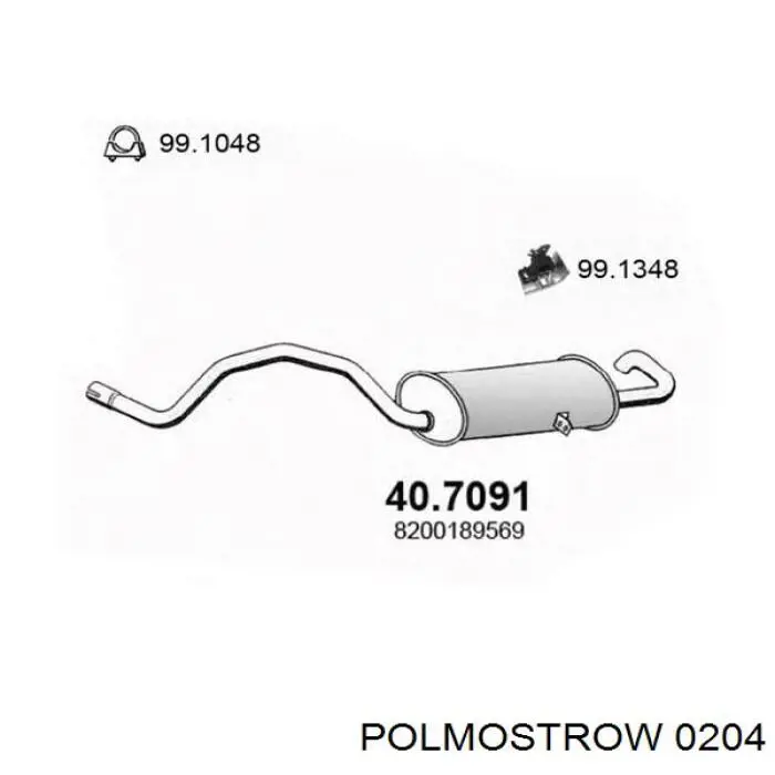 0204 Polmostrow Глушитель центральный