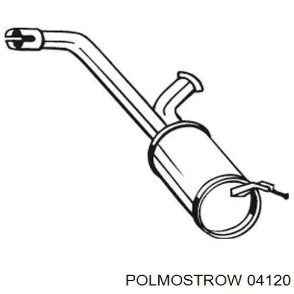 04120 Polmostrow глушитель, задняя часть