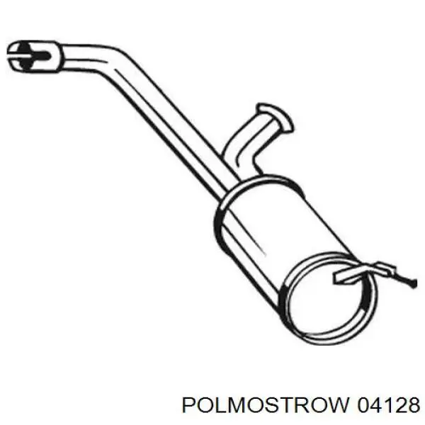 4128 Polmostrow глушитель, задняя часть