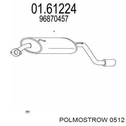 Глушитель задний 512 Polmostrow