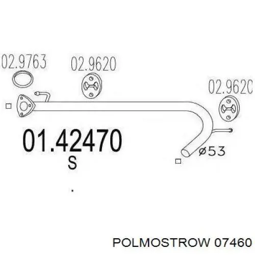 Трубы приемные (штаны) Polmostrow 07460 цена, от 24.37 USD