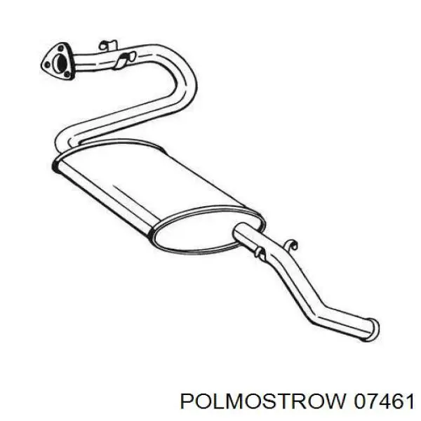 Купить 07461 Polmostrow Глушитель задний