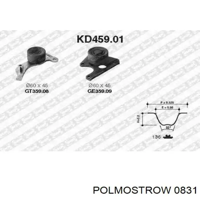 FP 2550 G22 Polmostrow глушитель, центральная часть