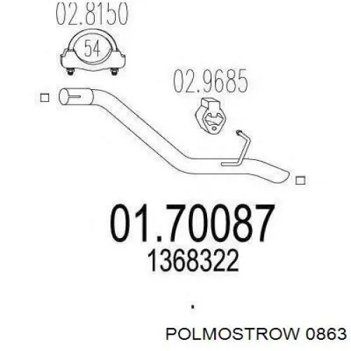 08.63 Polmostrow silenciador, parte traseira