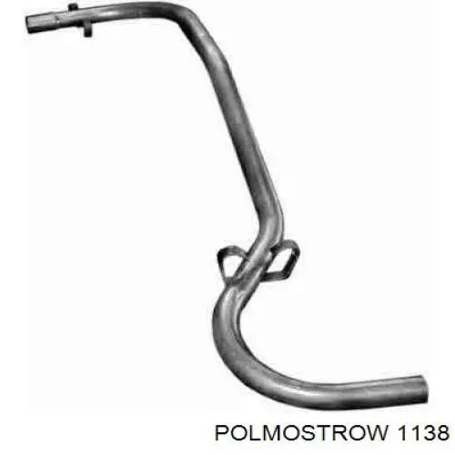 1138 Polmostrow труба приемная (штаны глушителя передняя)