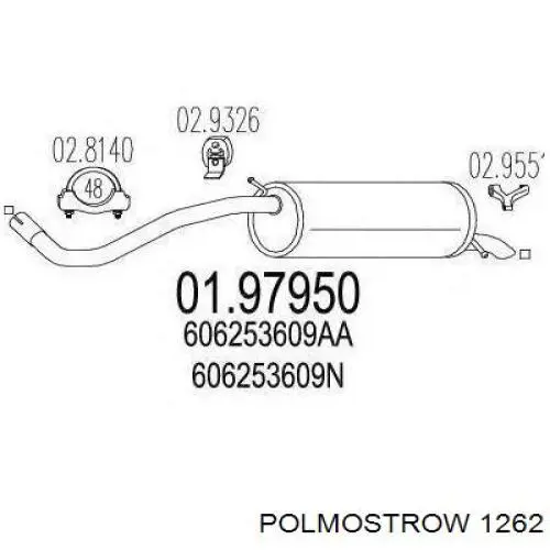 1262 Polmostrow глушитель, задняя часть