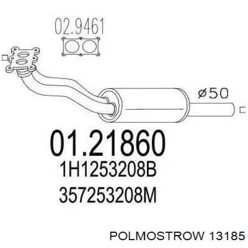 Купить 13185 Polmostrow Глушитель задний