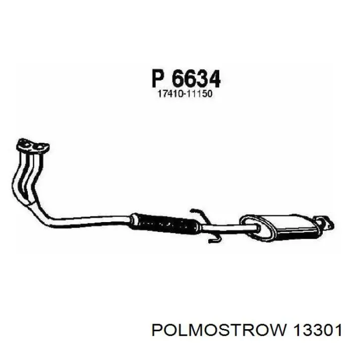 Передняя часть глушителя 13301 Polmostrow