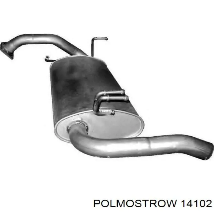 Глушитель, задняя часть 14102 Polmostrow