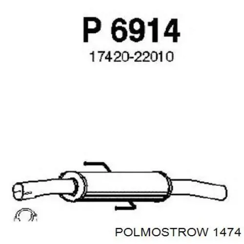 Выхлоп задний Polmostrow 1474 цена, от 65.48 USD