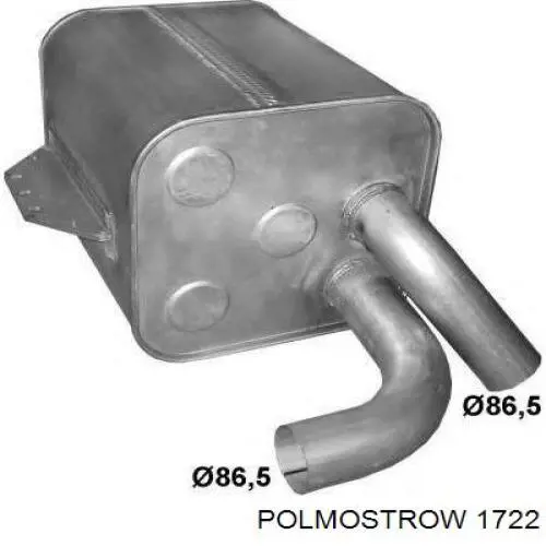 Глушитель, центральная часть 1722 Polmostrow