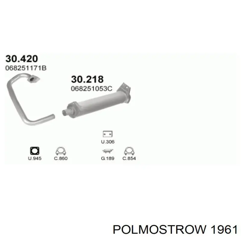 1961 Polmostrow silenciador, parte traseira