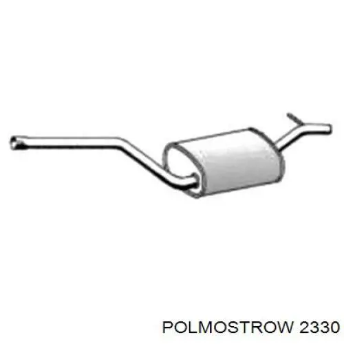 2330 Polmostrow глушитель, задняя часть