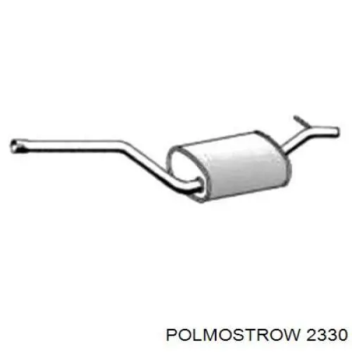 Глушитель задний 2330 Polmostrow