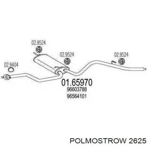 Глушитель задний T430A137 NPS