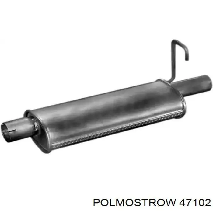 Патрубок глушителя от средней до задней части Polmostrow 47102