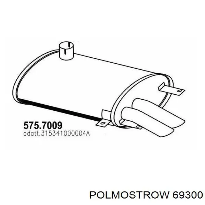 Глушитель, средняя и задняя часть Polmostrow 69300 цена, от 341.55 USD