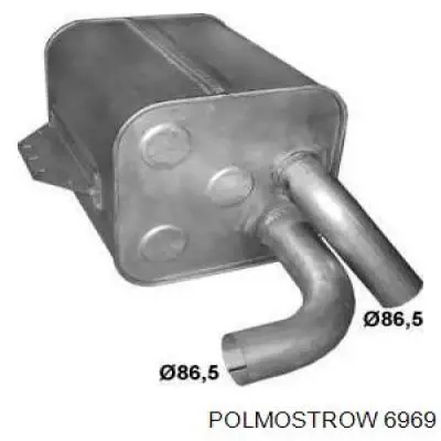 6969 Polmostrow глушитель, задняя часть