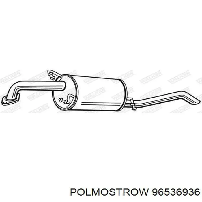 Глушитель задний 96536936 Polmostrow