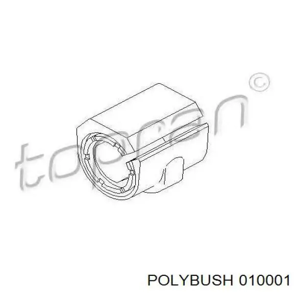 Втулка стабилизатора переднего 010001 Polybush