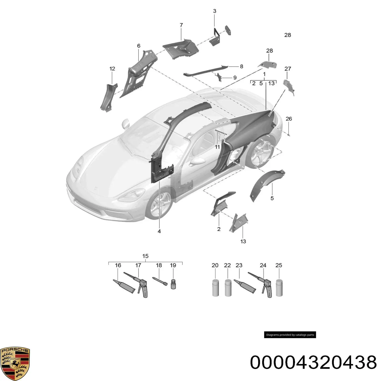  Porsche 00004320438 цена, от 65.91 USD