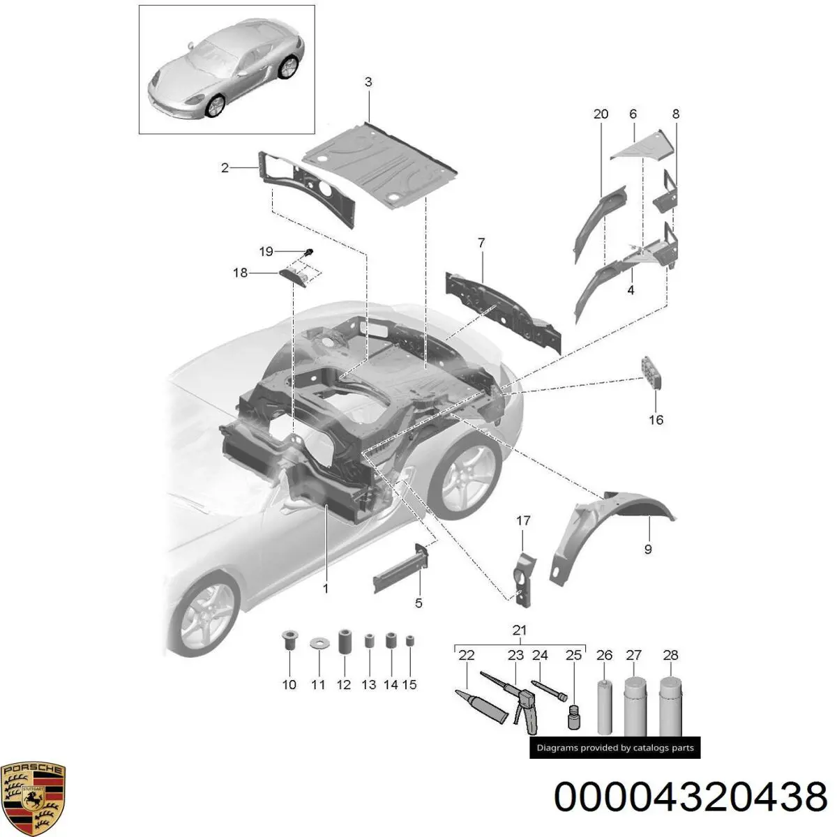 Купить 00004320438 Porsche 