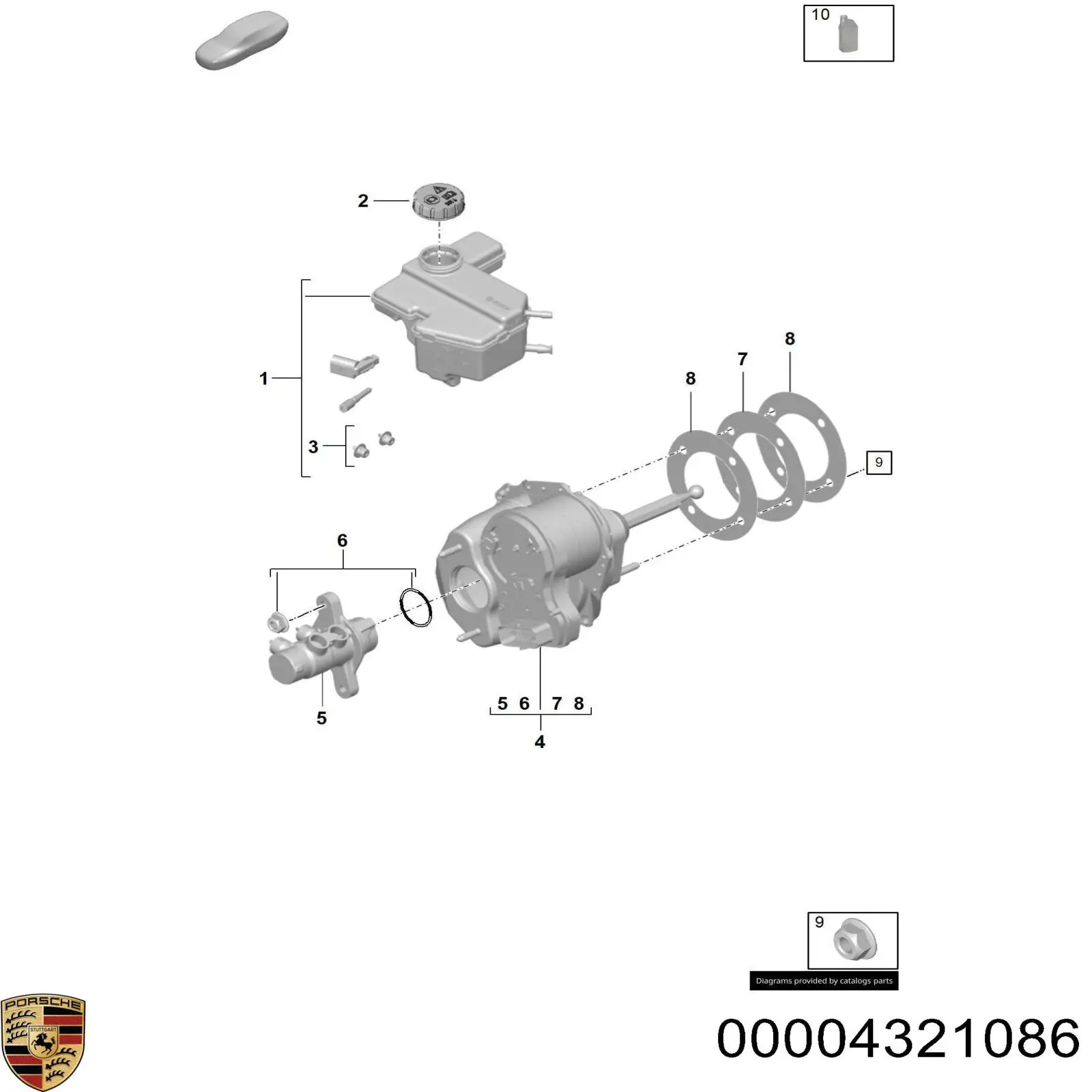 Купить 00004321086 Porsche Тормозная жидкость