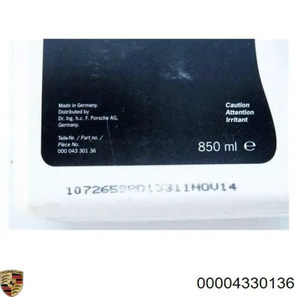 00004330136 PORSCHE Aceite caja de cambios original y equivalente