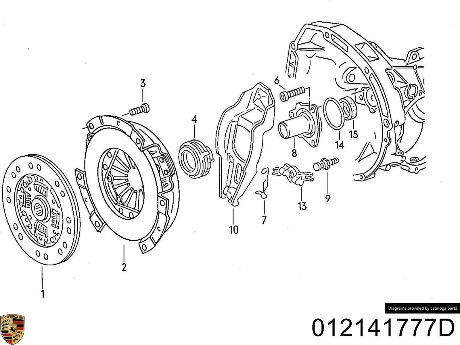 Болт крепления корзины сцепления Porsche 012141777D цена, от 11.85 USD