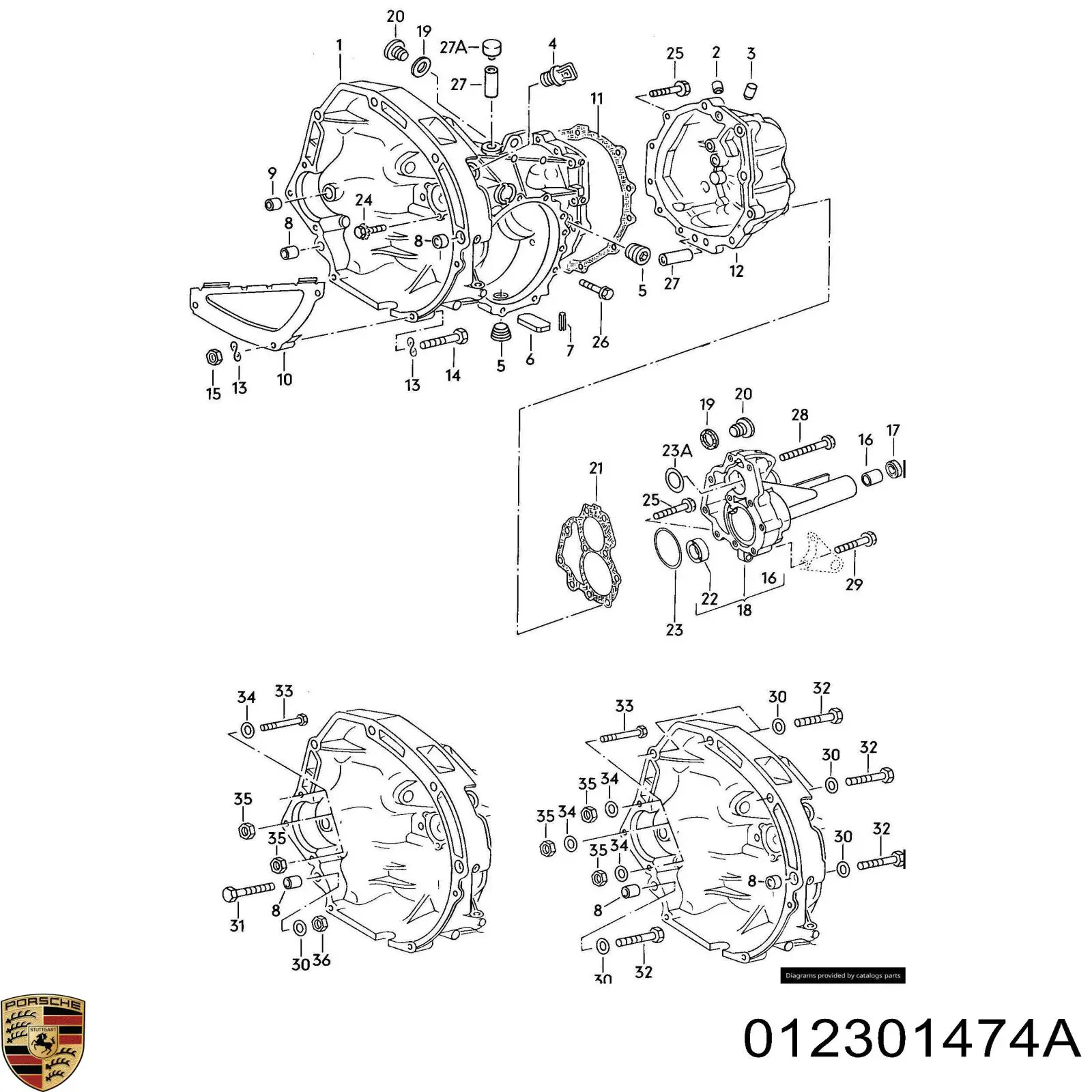 Купить 012301474A Porsche 