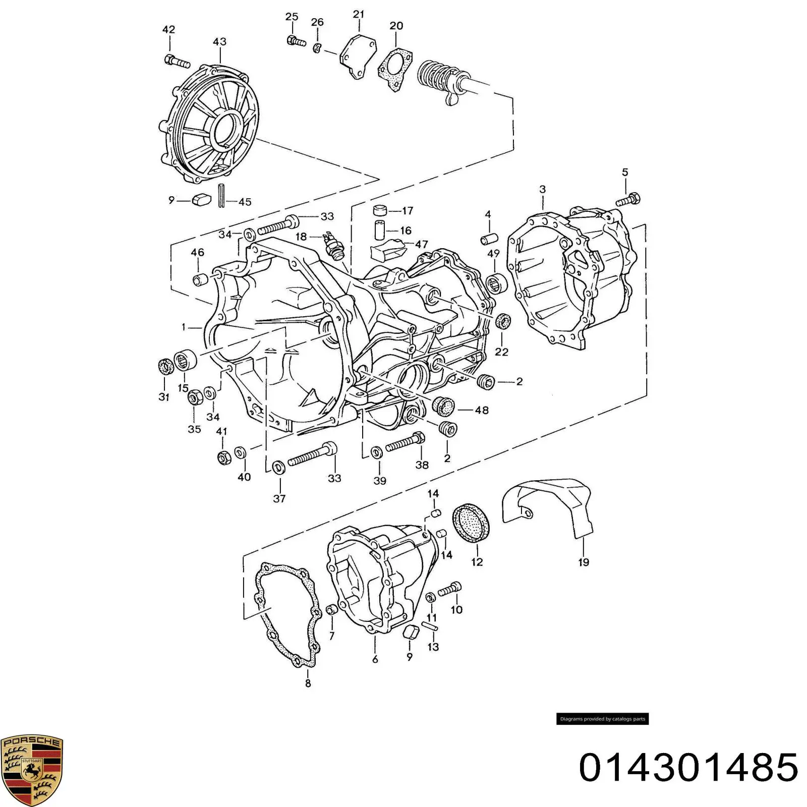 Заглушка задней крышки КПП 14301485 VAG