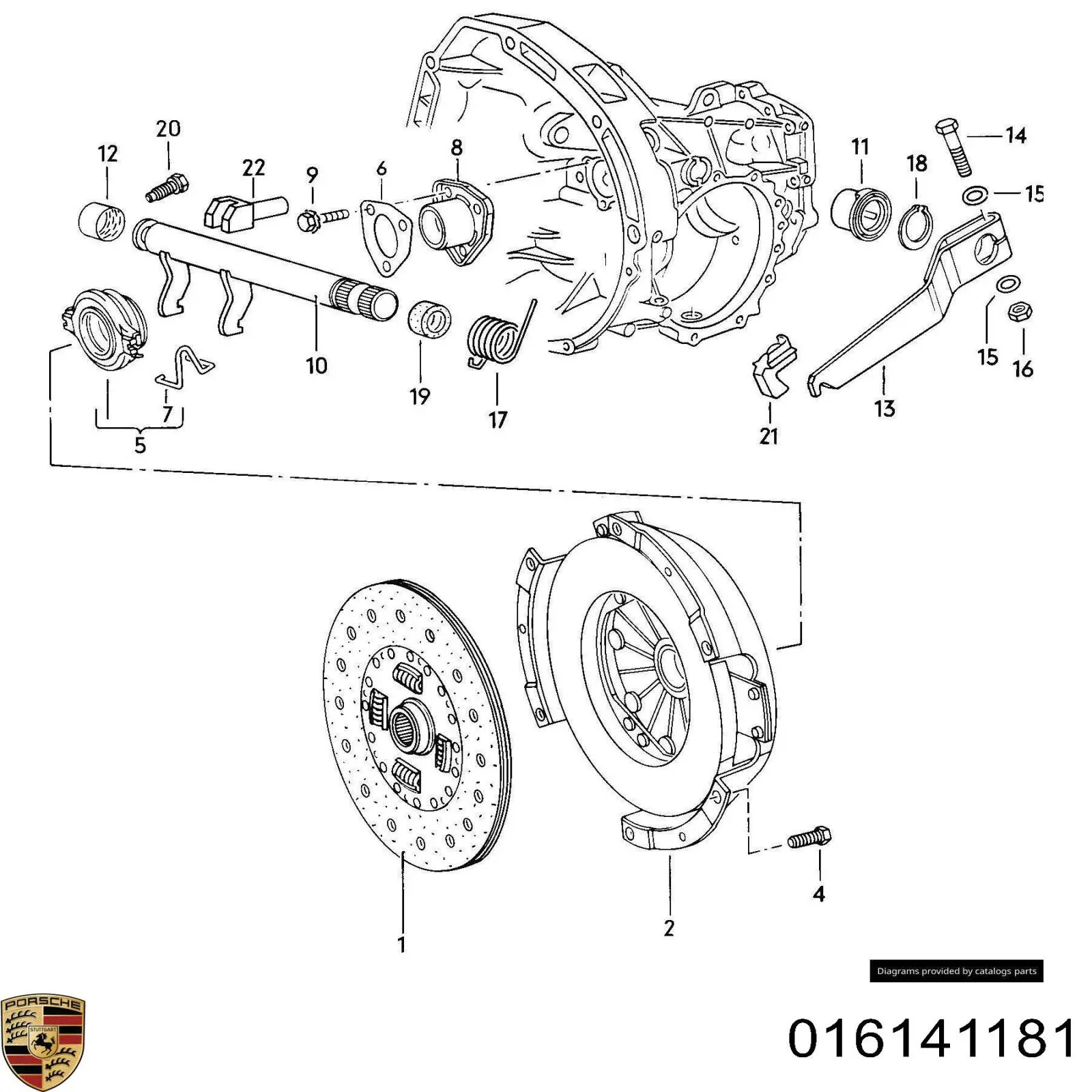 Направляющая первичного вала КПП 016141181 Porsche