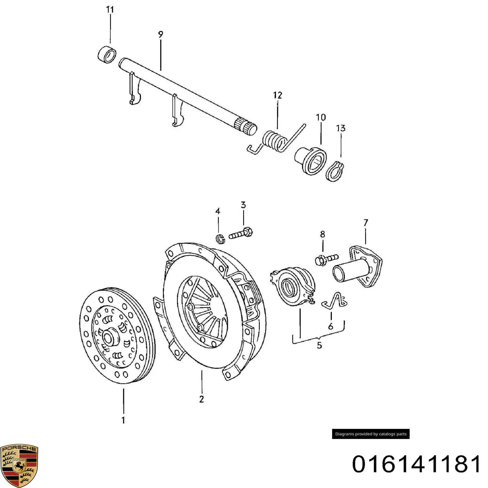Направляющая первичного вала КПП 016141181 Porsche