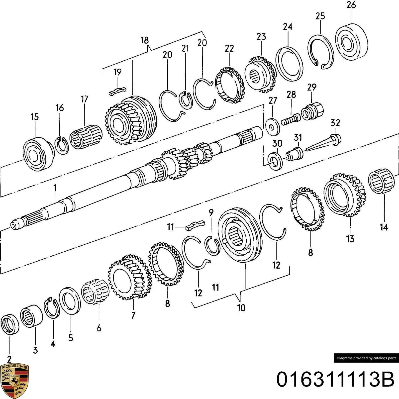 Сальник АКПП/КПП входного вала Porsche 016311113B цена, от 2.87 USD